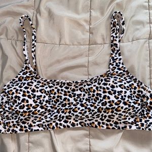 Leopard cheetah swim top bralette